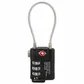 'TSA' 30mm COMBI. PADLOCK - WIRE SHKL. - CARDED