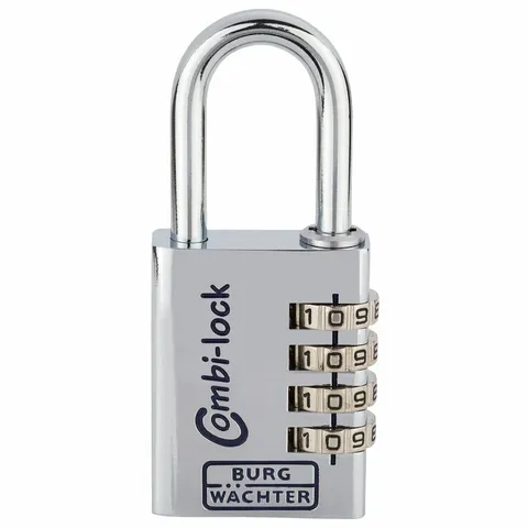 'Chromo' 40mm COMBI. PADLOCK - 4 Digit - CARDED