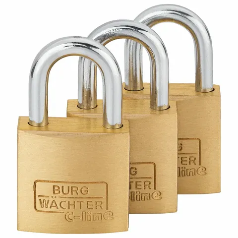 'C-Line' 20mm  PADLOCK * 3-PACK  - CARDED  (KA)