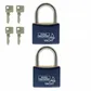 'Yacht' 40mm  PADLOCK * 2-PACK - CARDED (KA)