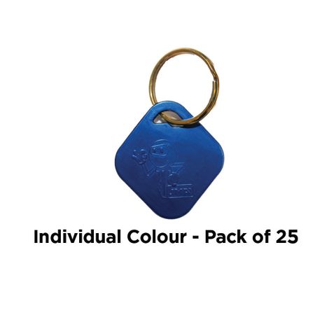 'Aluminium' KEY RING - Pkt of 25 *Blue*