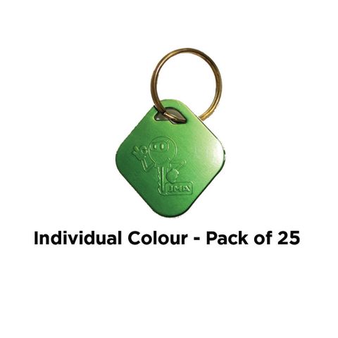 'Aluminium' KEY RING - Pkt of 25 *Green*