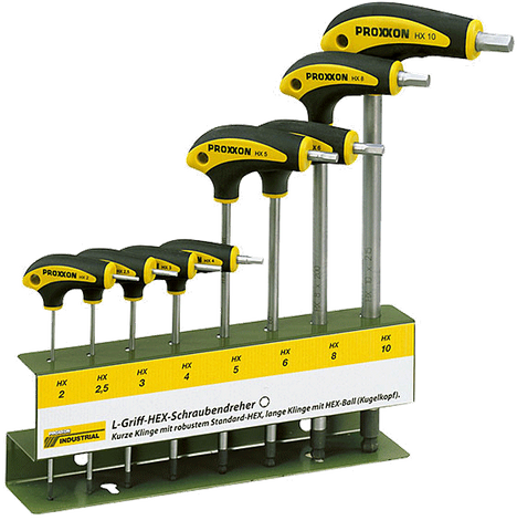 'L-HANDLE' HEX SCREWDRIVER SET - 8-Pce