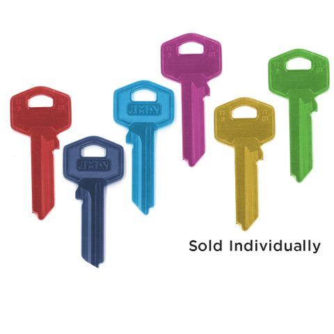 Coloured ALUMINIUM KEY BLANK (Like: TE2)