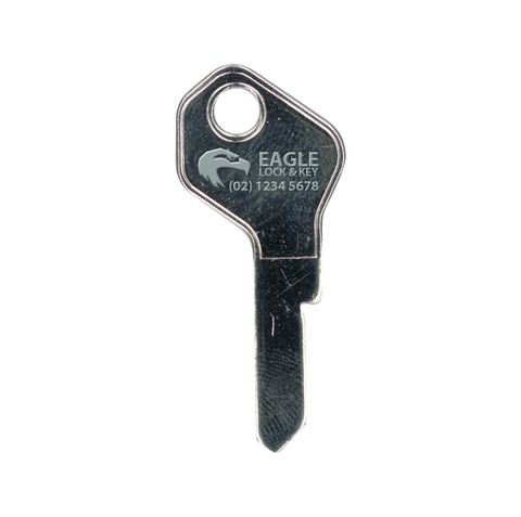 KEY BLANK (Like: LF31R) - EMBOSSED *MILD STEEL*