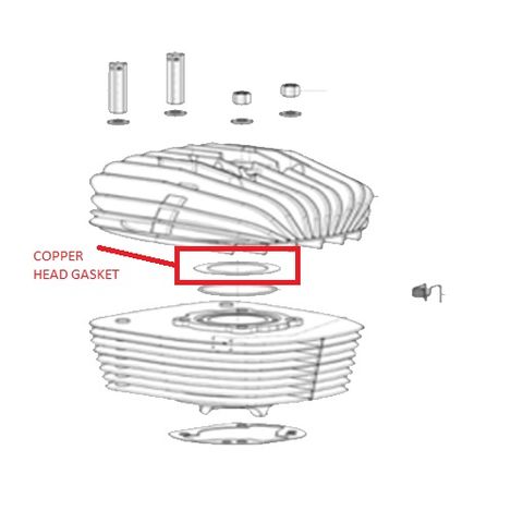 COPPER HEAD GASKET 0.05 KA100