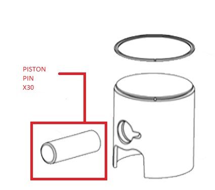 PISTON PIN 14x44 X30 OEM