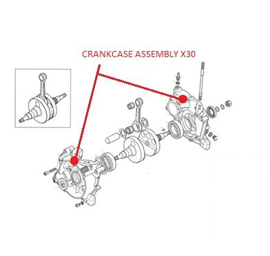 CRANKCASE ASSEMBLY X30