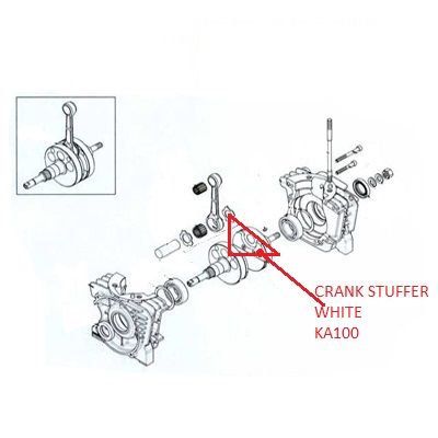 CRANK STUFFER WHITE (with screws) KA100