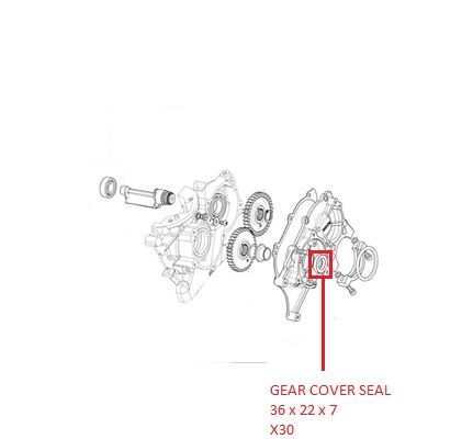 GEAR COVER SEAL 32X22X7 X30