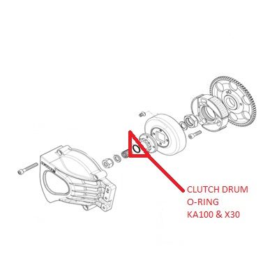 CLUTCH DRUM O-RING KA100 X30