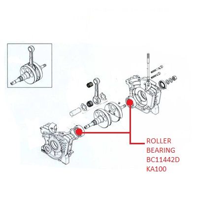 MAIN ROLLER BEARING KA100 BC11442D