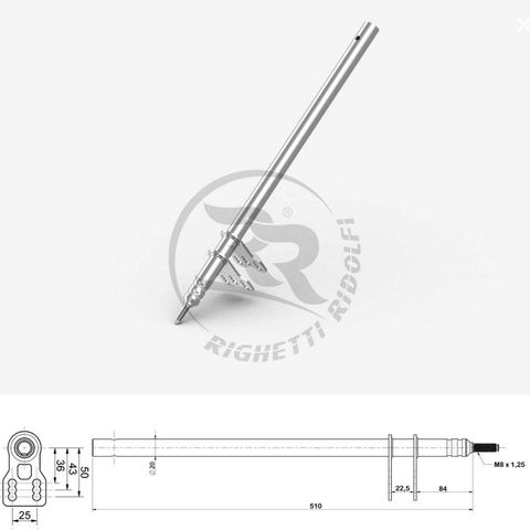 STEERING COLUMN 510MM x M8 SUIT CRG