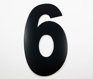 NUMBER 6 / BLACK / 150MM