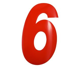 NUMBER 6 / RED / 150MM