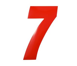 NUMBER 7 / RED / 150MM