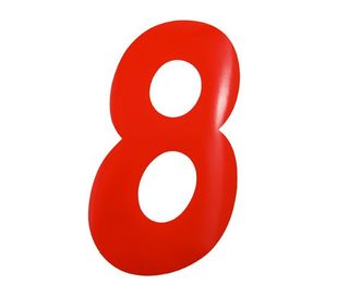 NUMBER 8 / RED / 150MM