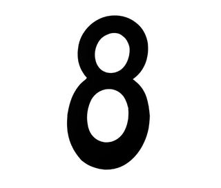 NUMBER 8 / BLACK / 100MM