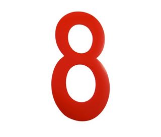 NUMBER 8 / RED / 100MM