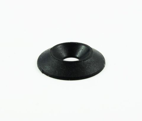 PLASTIC 6MM CSK FLOOR PAN WASHER (BLACK)