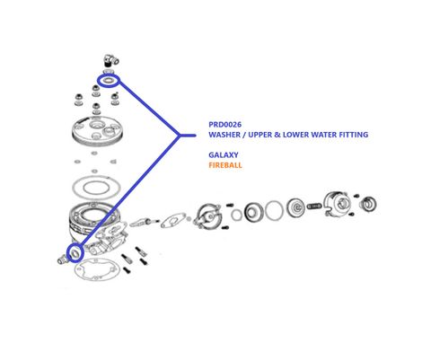 WASHER / UPPER & LOWER WATER FITTING