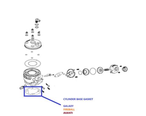 CYLINDER BASE GASKET X 0.10MM 125W/