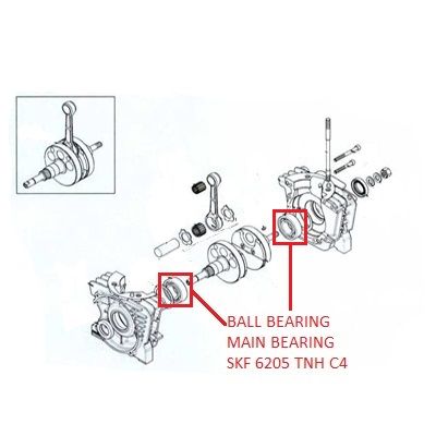 BALL BEARING SKF 6205 TNH C4