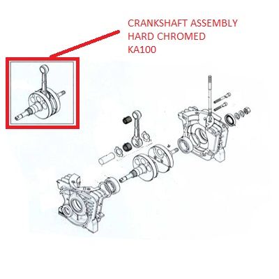 CRANKSHAFT ASSEMBLY - HARD CHROME KA100