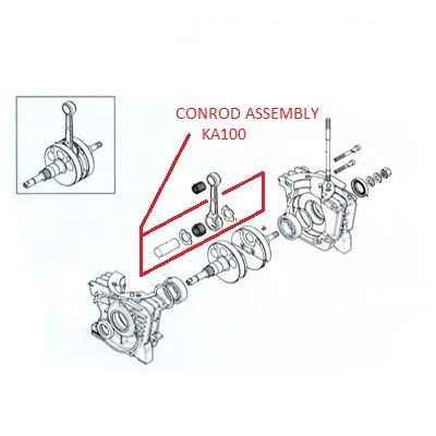 CONROD ASSEMBLY KA100 102mm / 20x47mm PI