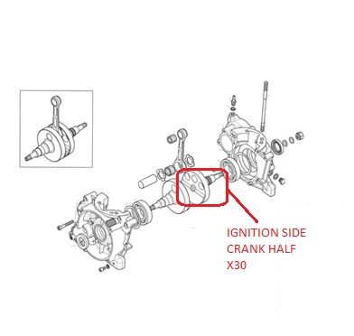 IGNITION SIDE CRANK HALF X30
