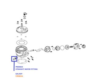 UPPER & LOWER WATER FITTING