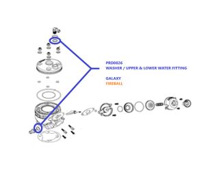 WASHER / UPPER & LOWER WATER FITTING