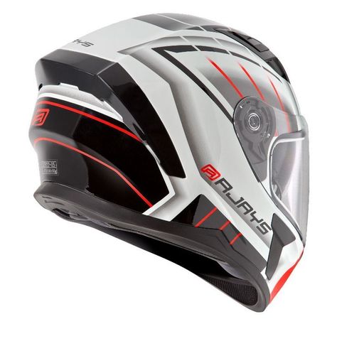 APEX III HELMET WHT/GREY/RED -MEDIUM