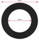 S/Steel SCAR PLATE (ROUND 85mm Dia.) *Black* - CUT-OUT: Round 54mm Dia.