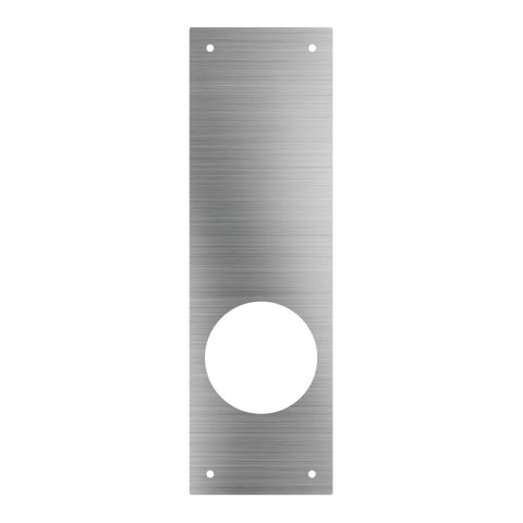 S/Steel SCAR PLATE (RECTANGLE 225x69mm) - CUT-OUT: Round 54mm Dia.