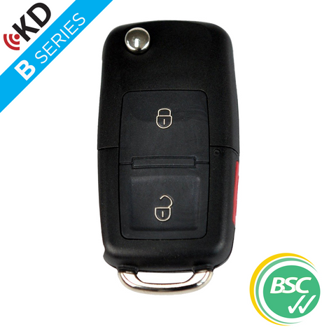 'B-Series' Flip Key REMOTE - Generic - 2 Btn + Panic (B01)