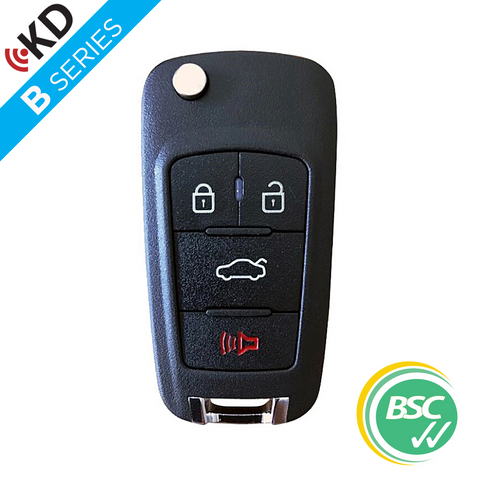 'B-Series' Flip Key REMOTE - Generic - 3 Btn + Panic (B18)