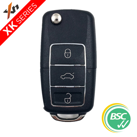 'XK-Series' VAG style - UNIVERSAL FLIP BLADE REMOTE - 3 Button