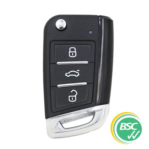 'XS-Series' MQB style - UNIVERSAL SMART REMOTE (Flip Key) - 3 Button