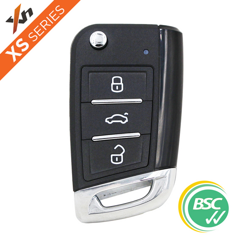 'XS-Series' MQB style - UNIVERSAL SMART REMOTE (Flip Key) - 3 Button