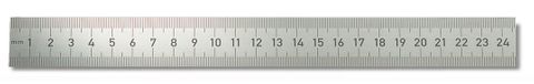 30mm Wide Rigid STEEL RULER -  30cm (Met/Met)