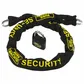 Hard. CHAIN -  6mm Sq. Dia. - 90cm Long + 40mm Padlock