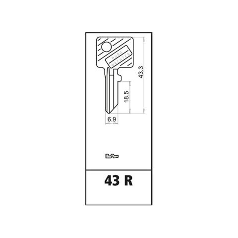 KEY BLANK to suit 400-E 30mm + 444 50mm (Std.)