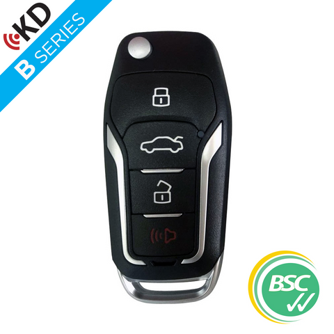 'B-Series' Flip Key REMOTE - Generic - 3 Btn + Panic (B12)