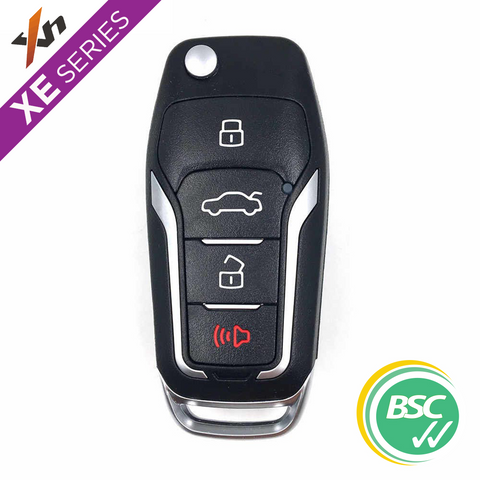 'XE-Series' FORD style - UNIVERSAL SUPER REMOTE (Flip Key) - 3 Btn + Panic