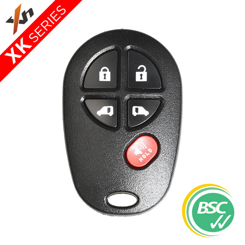 'XK-Series' TOYOTA style - UNIVERSAL FOB REMOTE - 4 Btn + Panic (08)