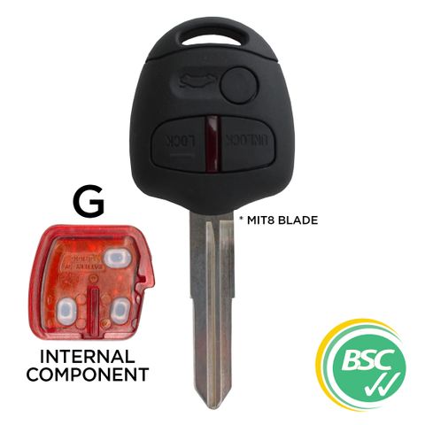 Remote Key - MITSUBISHI - 3 Button (G) - Like: MIT8