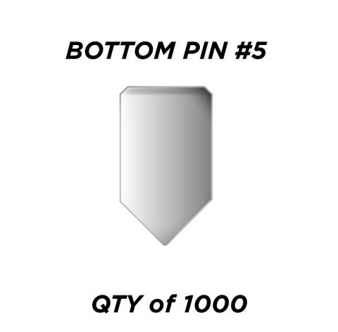 BOTTOM PIN #5 *SILVER* (0.225") - QTY of 1000