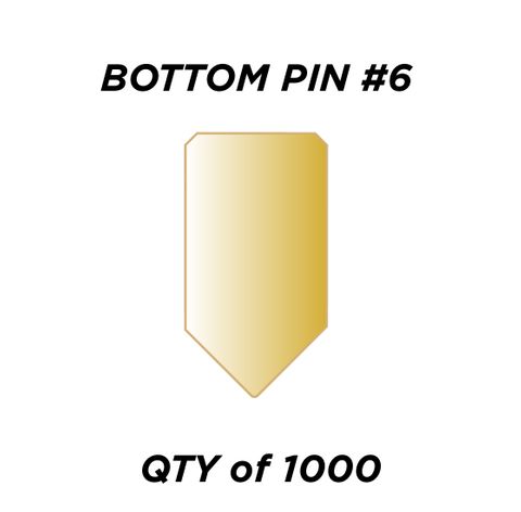 BOTTOM PIN #6 *GOLD* (0.240") - QTY of 1000