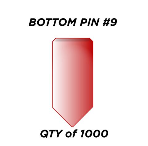 BOTTOM PIN #9 *RED* (0.285") - QTY of 1000